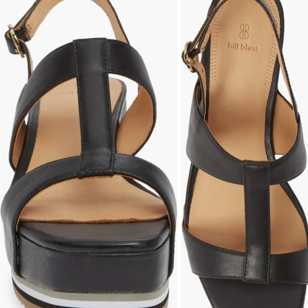 Bill Blass Ursula Platform Wedge Sandal Size 9